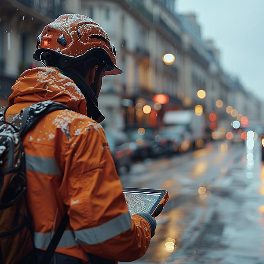 CartoFalco : Signaliser sur le terrain le dysfonctionnement du candélabre sur la place du centre-ville.
